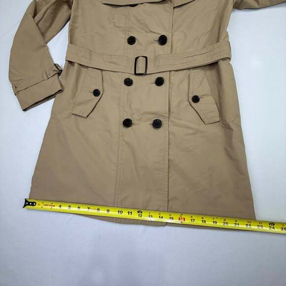 Gap Women's Medium Tan Double-Breasted Belted Trench Coat - Picture 7 of 14